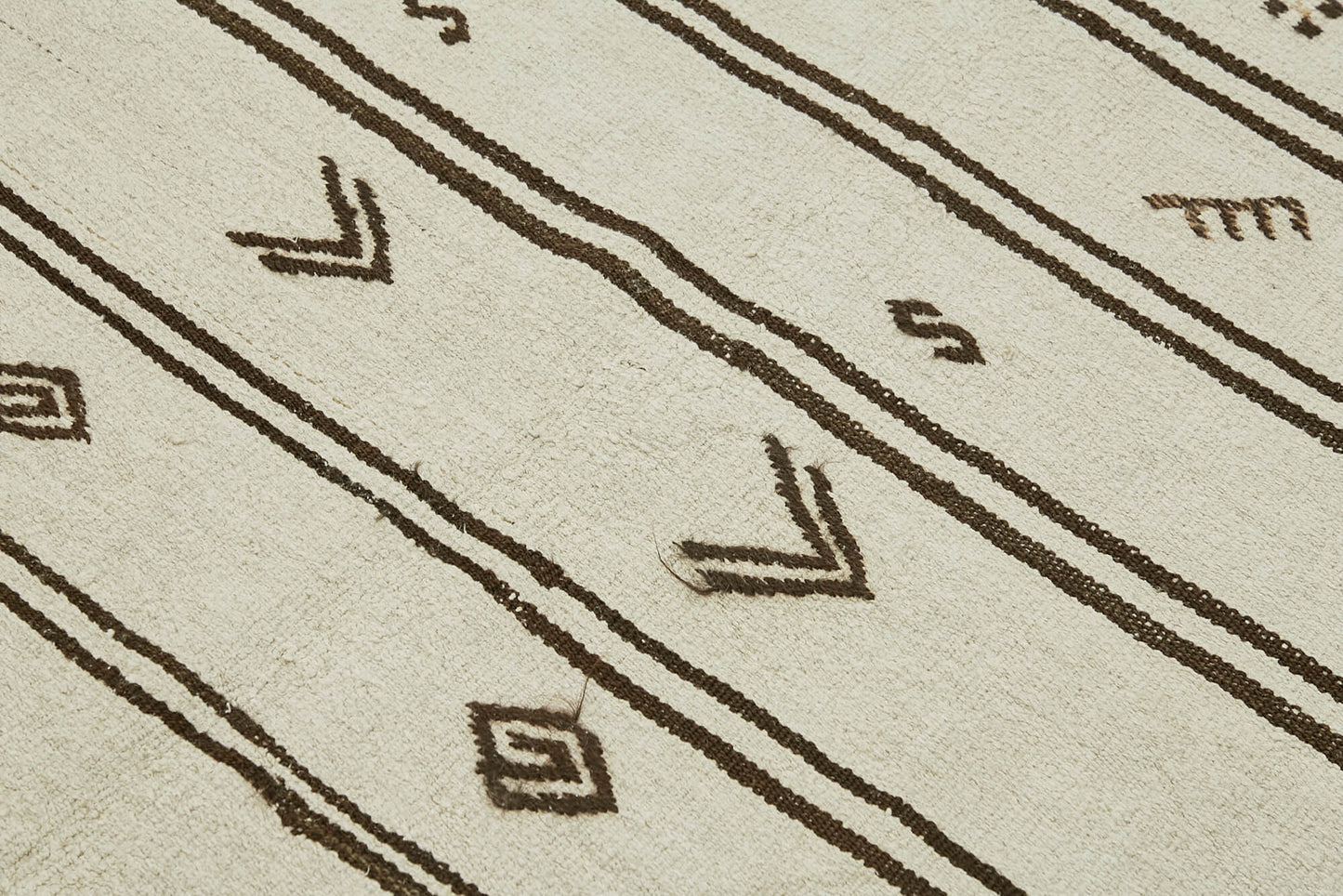 6x9 White Hemp Kilim Rug - 44860