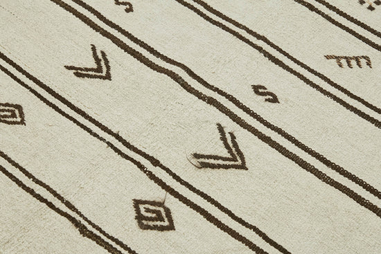 6x9 White Hemp Kilim Rug - 44860