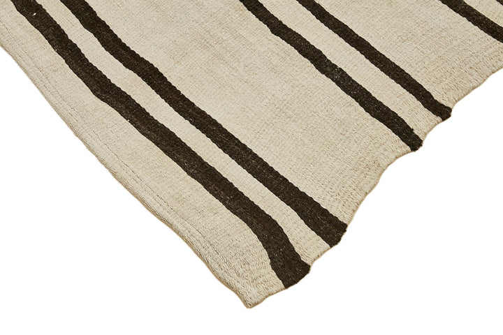 5x7 White Hemp Kilim Rug - 44861