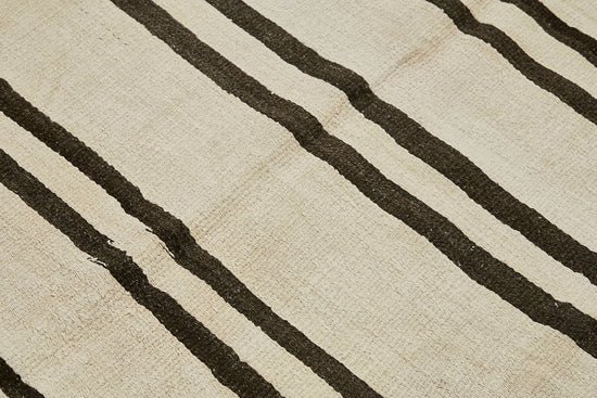 5x7 White Hemp Kilim Rug - 44861