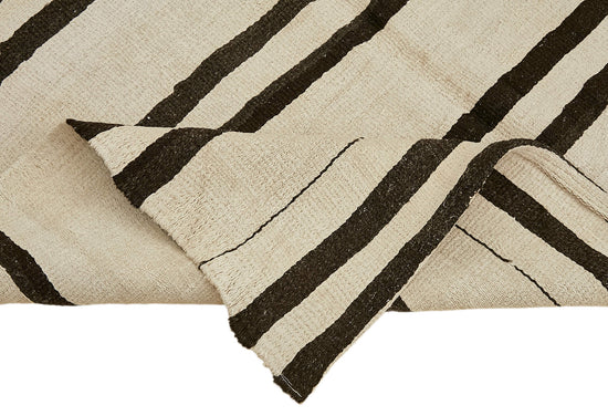 5x7 White Hemp Kilim Rug - 44861