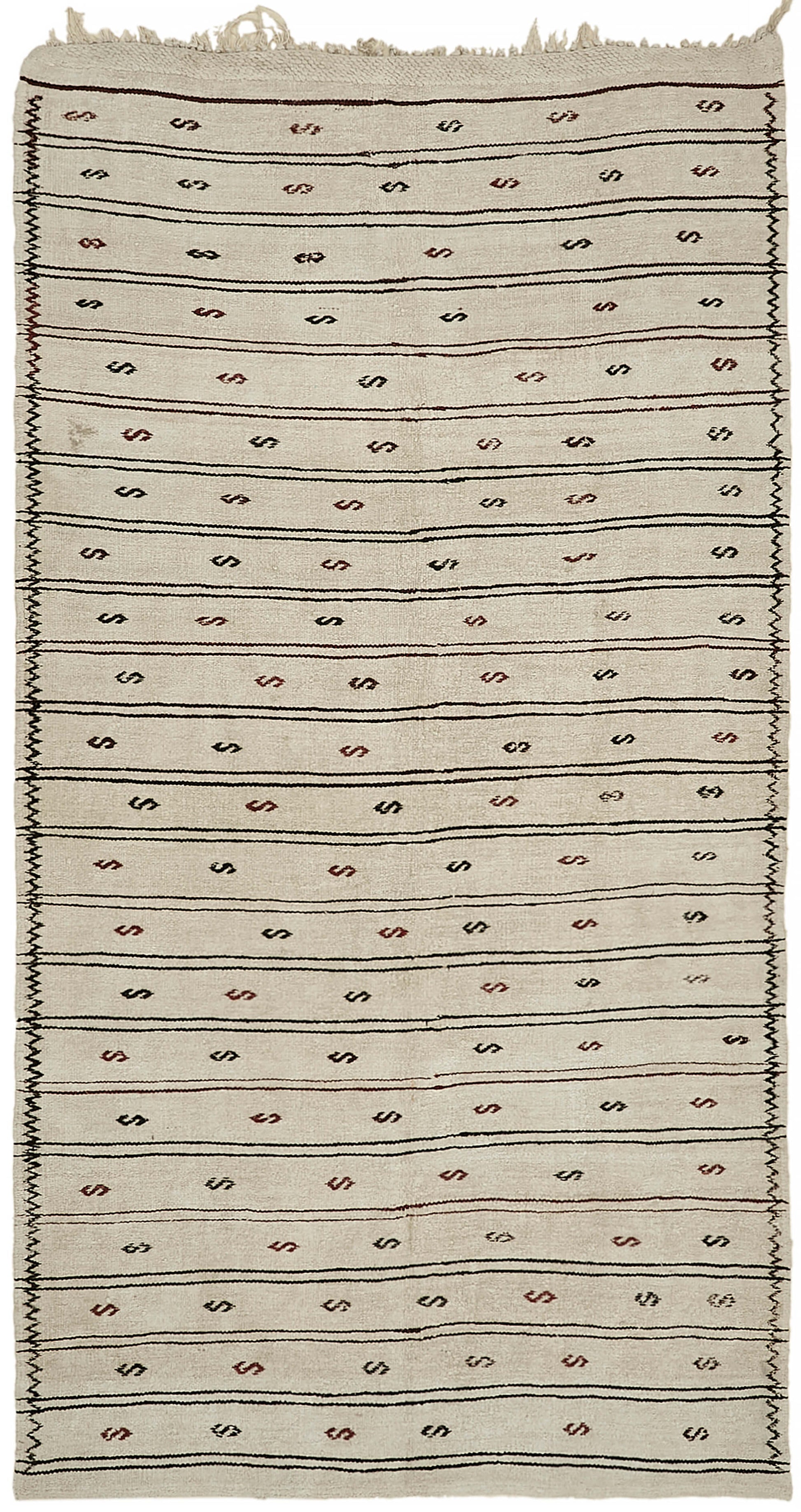 6x10 Beige Hemp Kilim Rug - 44865