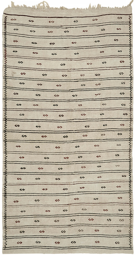 6x10 Beige Hemp Kilim Rug - 44865