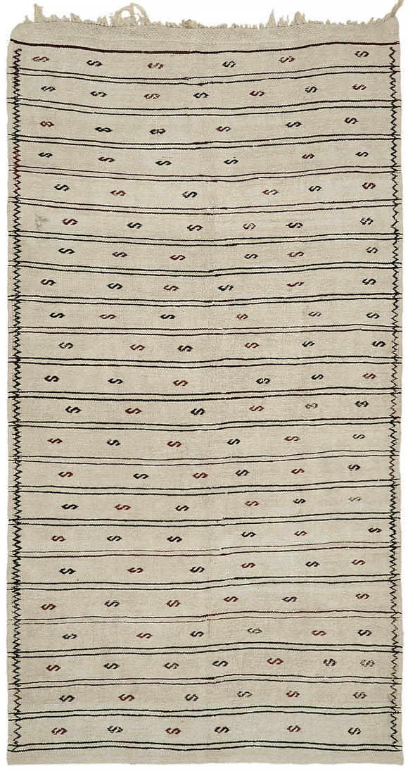 6x10 Beige Hemp Kilim Rug - 44865