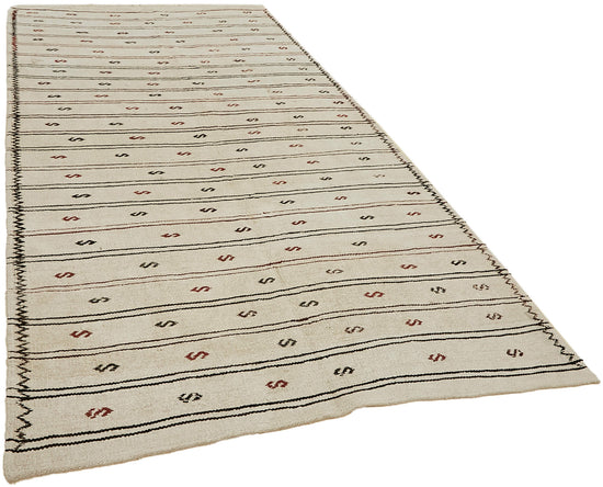 6x10 Beige Hemp Kilim Rug - 44865