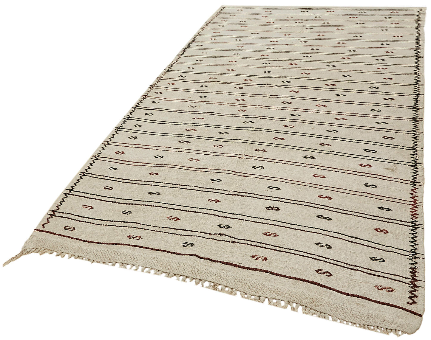 6x10 Beige Hemp Kilim Rug - 44865