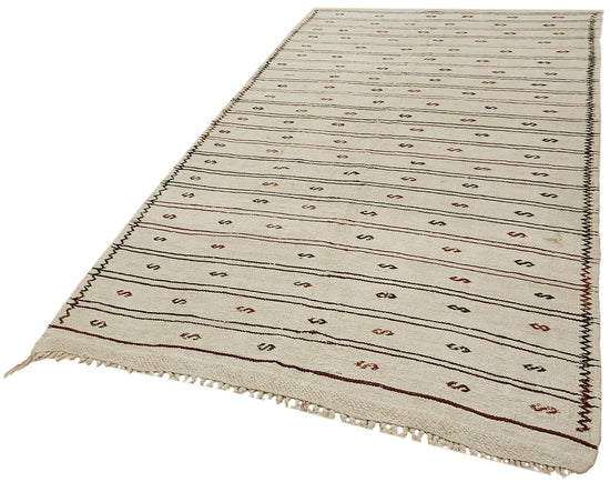 6x10 Beige Hemp Kilim Rug - 44865