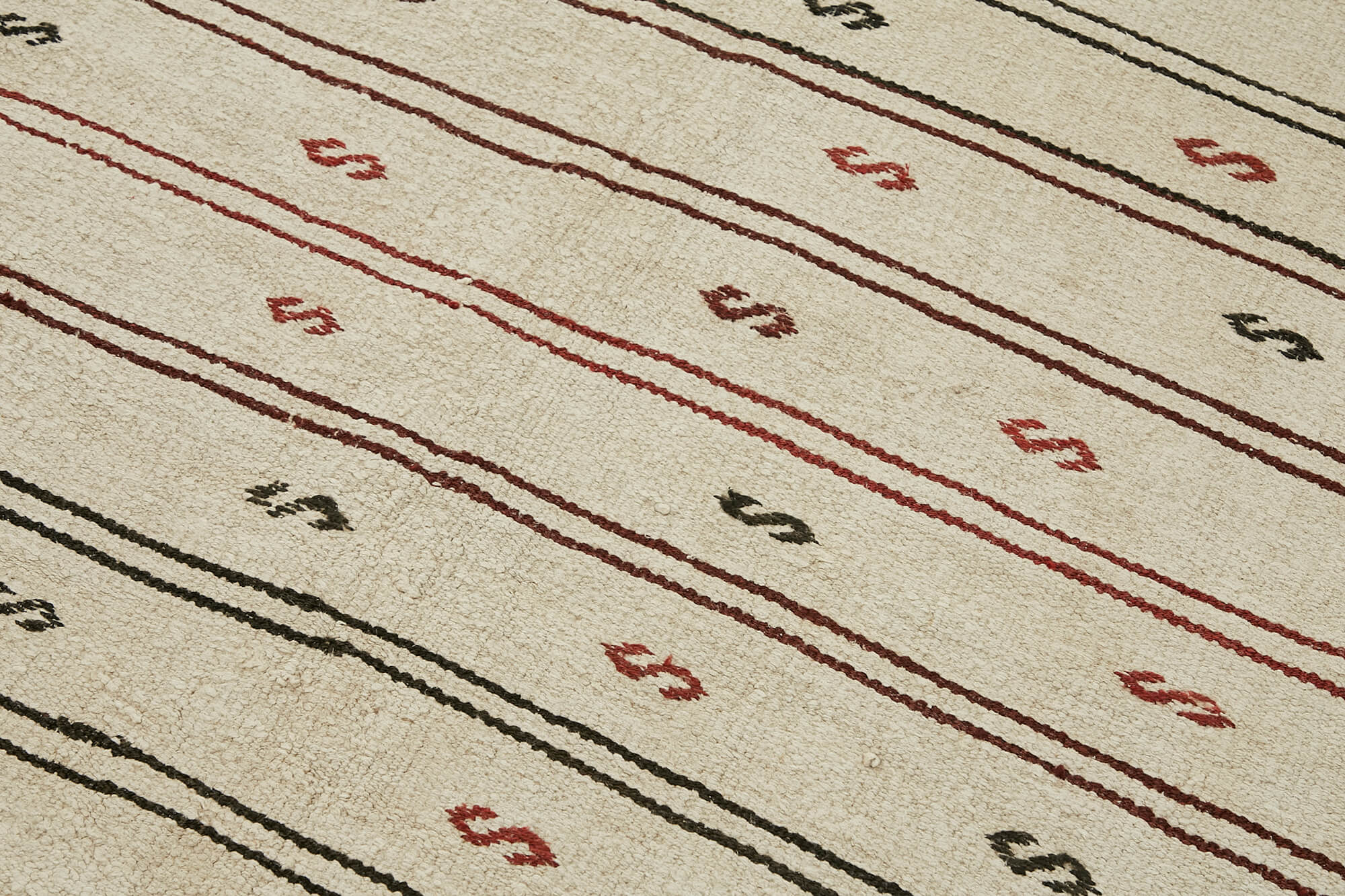 6x10 Beige Hemp Kilim Rug - 44865