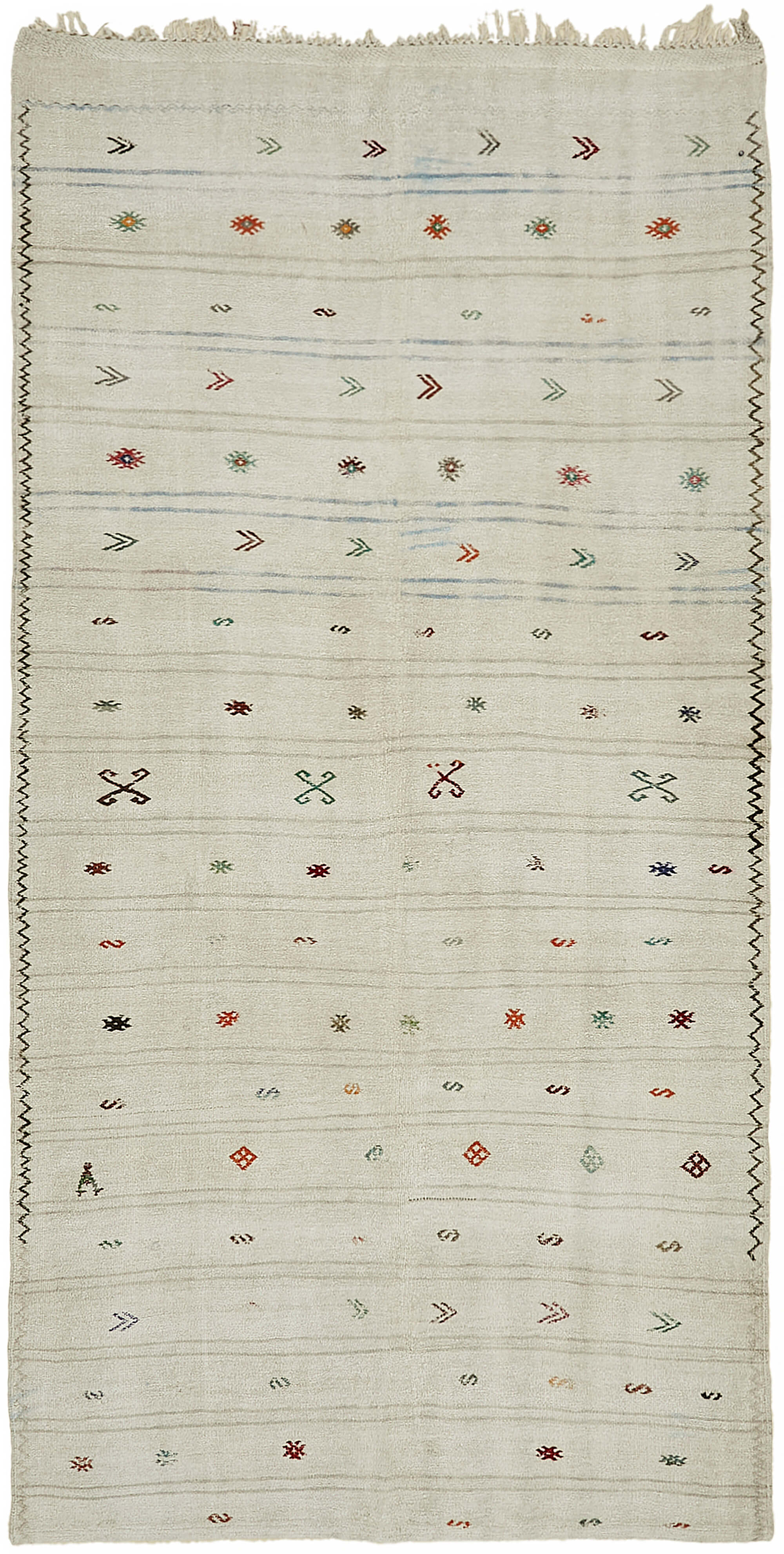 6x11 White Hemp Kilim Rug - 44867