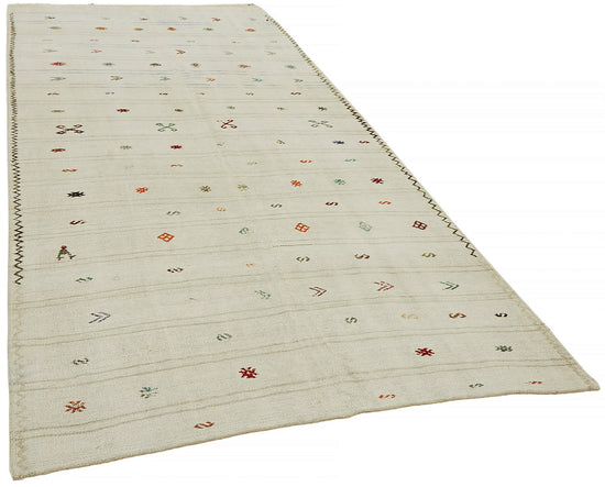 6x11 White Hemp Kilim Rug - 44867