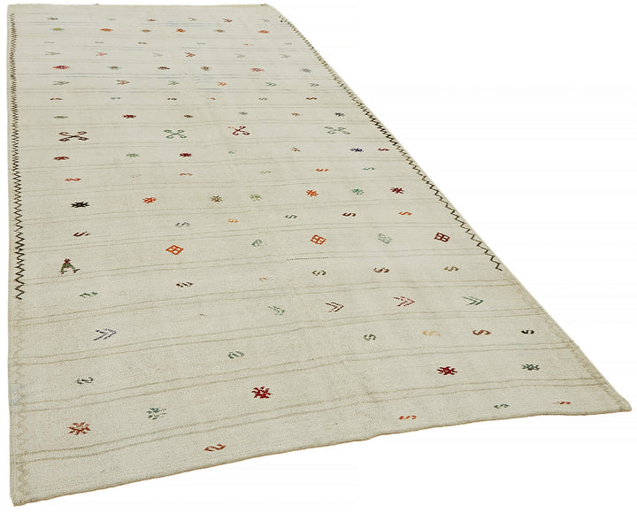 6x11 White Hemp Kilim Rug - 44867
