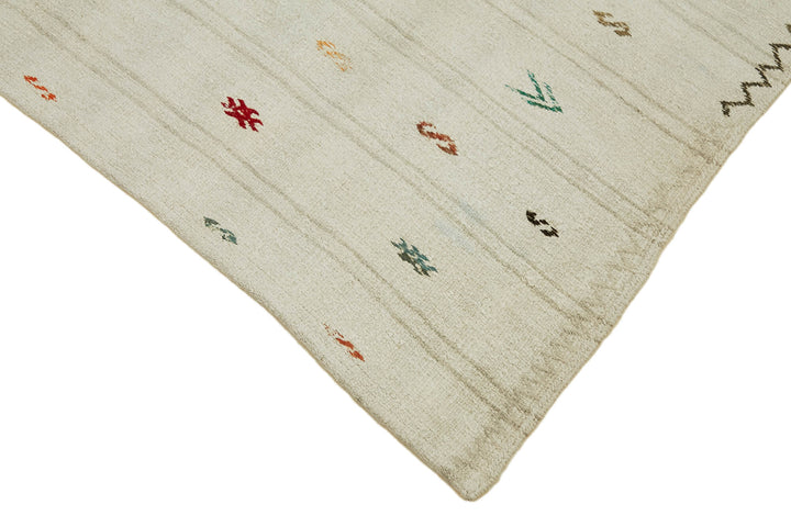 6x11 White Hemp Kilim Rug - 44867