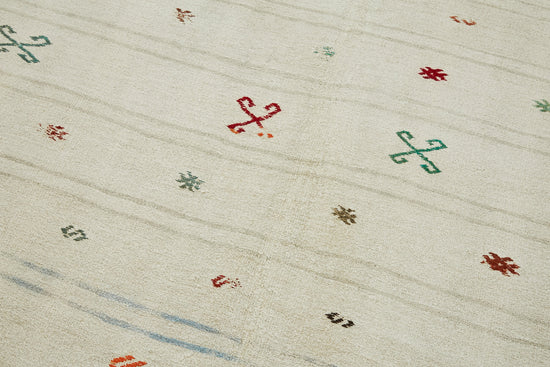 6x11 White Hemp Kilim Rug - 44867