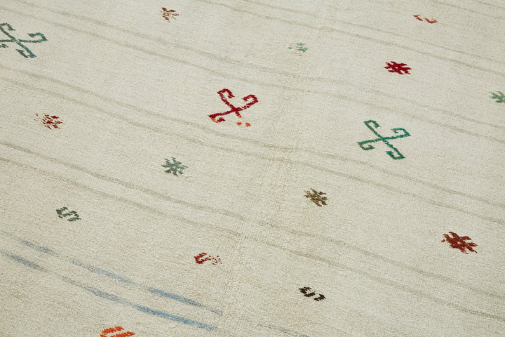 6x11 White Hemp Kilim Rug - 44867