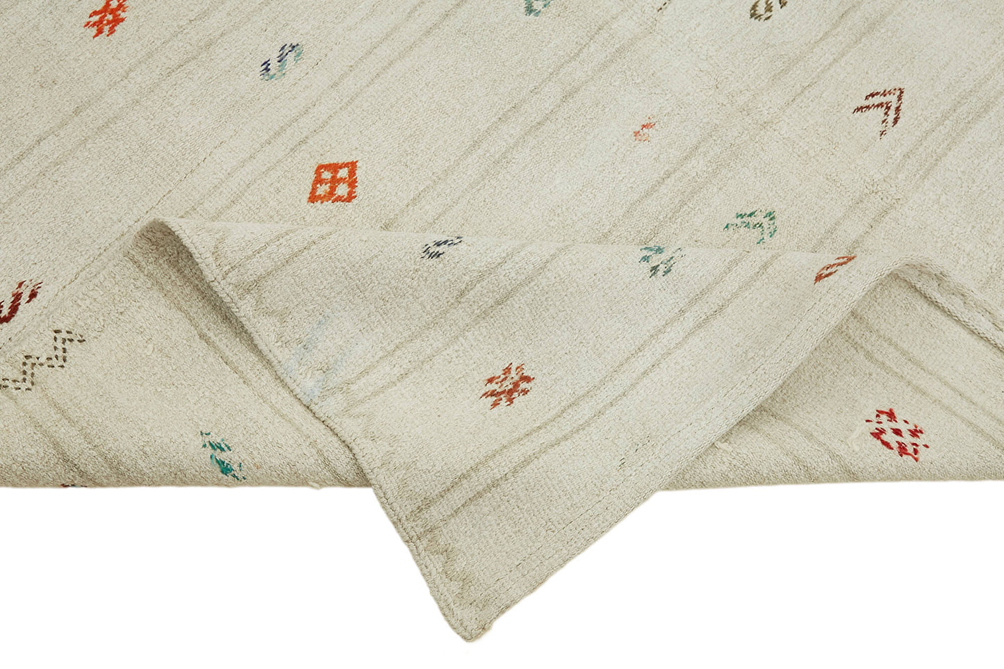 6x11 White Hemp Kilim Rug - 44867