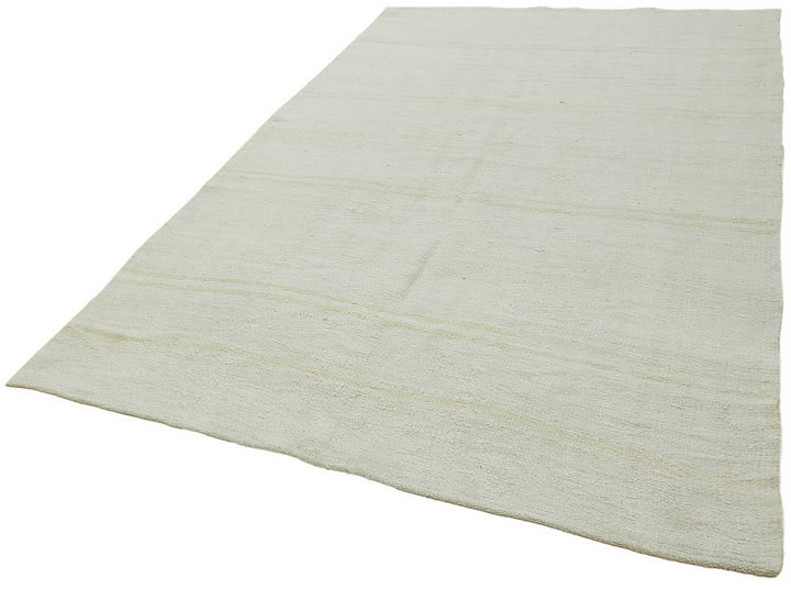 6x12 White Hemp Kilim Rug - 44868