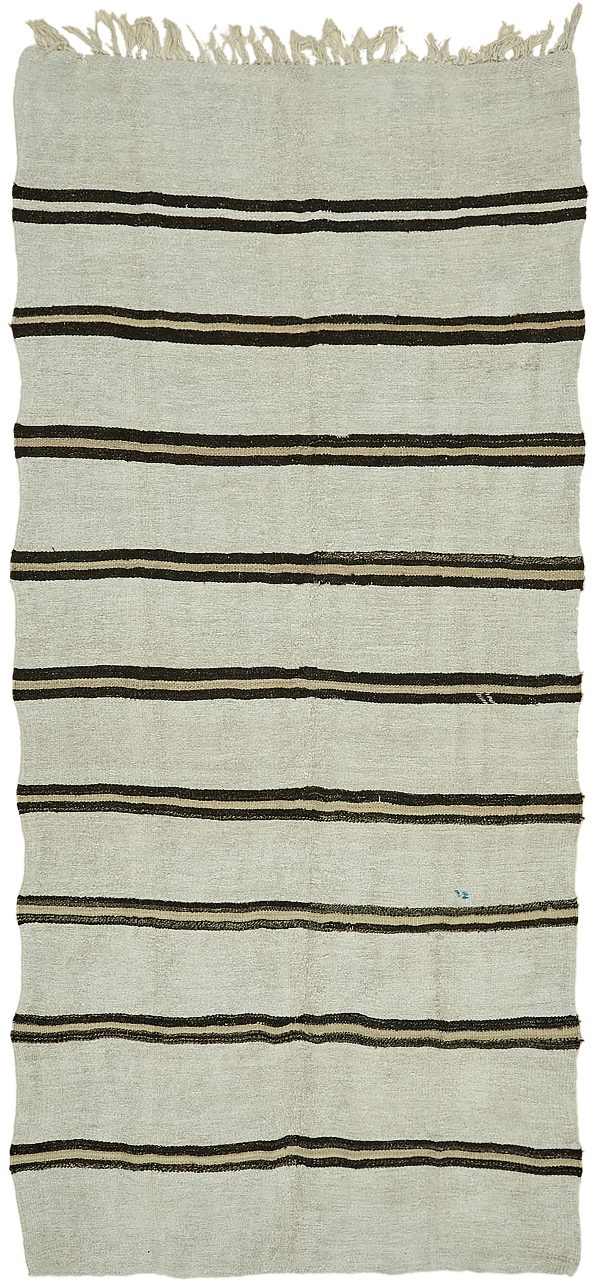 5x10 White Hemp Kilim Rug - 44870