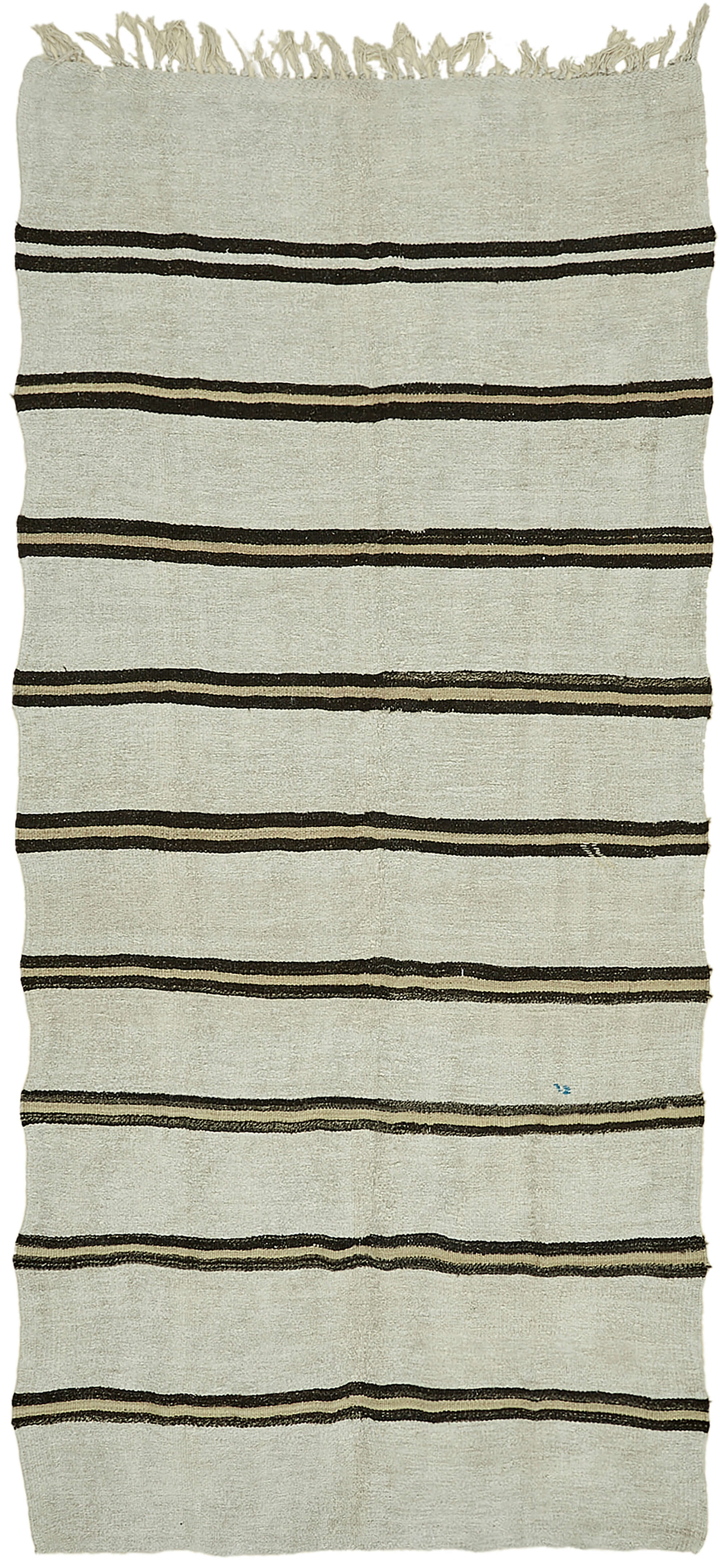 5x10 White Hemp Kilim Rug - 44870