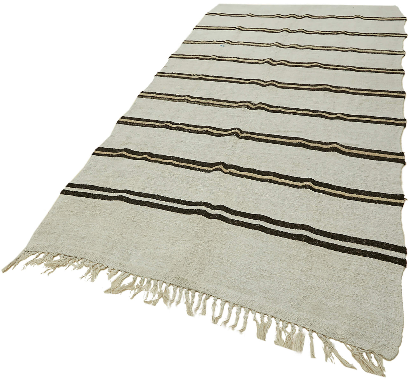 5x10 White Hemp Kilim Rug - 44870