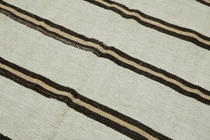 5x10 White Hemp Kilim Rug - 44870