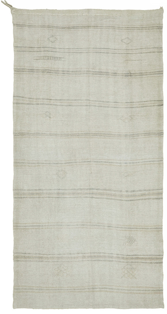 6x11 White Hemp Kilim Rug - 44871