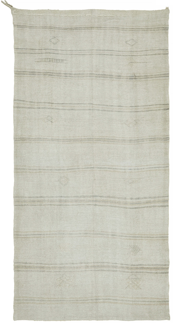 6x11 White Hemp Kilim Rug - 44871