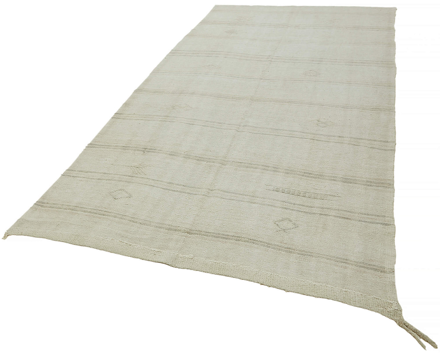 6x11 White Hemp Kilim Rug - 44871