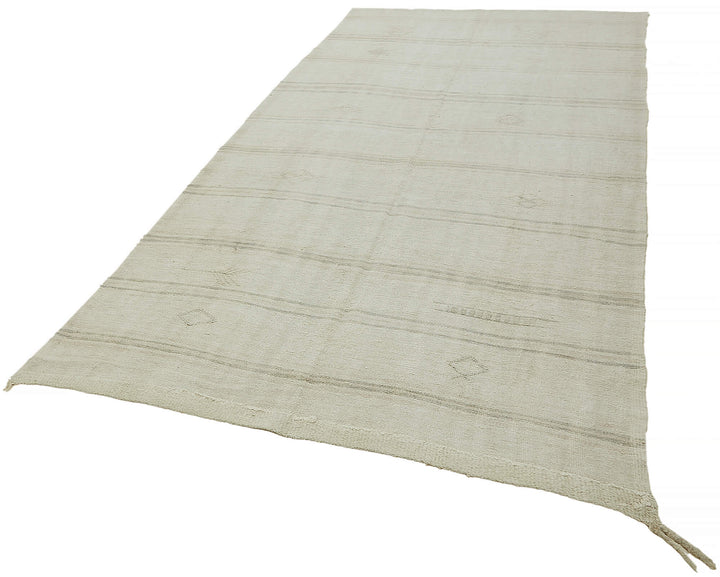 6x11 White Hemp Kilim Rug - 44871