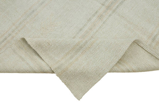 6x11 White Hemp Kilim Rug - 44871