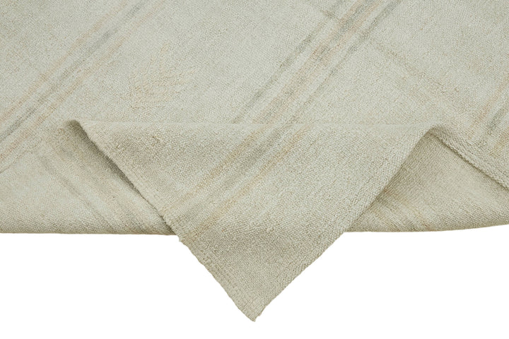 6x11 White Hemp Kilim Rug - 44871