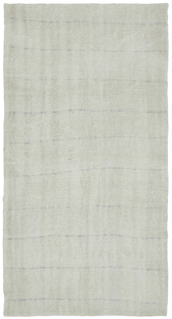 5x10 White Hemp Kilim Rug - 44873