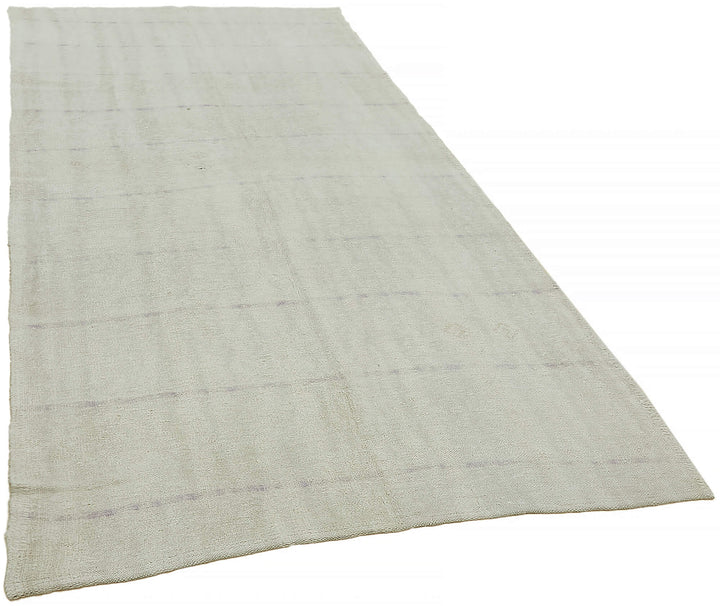 5x10 White Hemp Kilim Rug - 44873