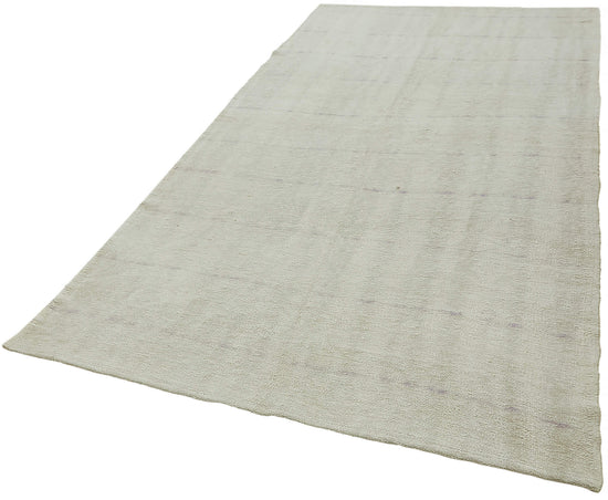 5x10 White Hemp Kilim Rug - 44873