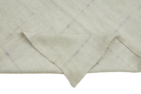 5x10 White Hemp Kilim Rug - 44873