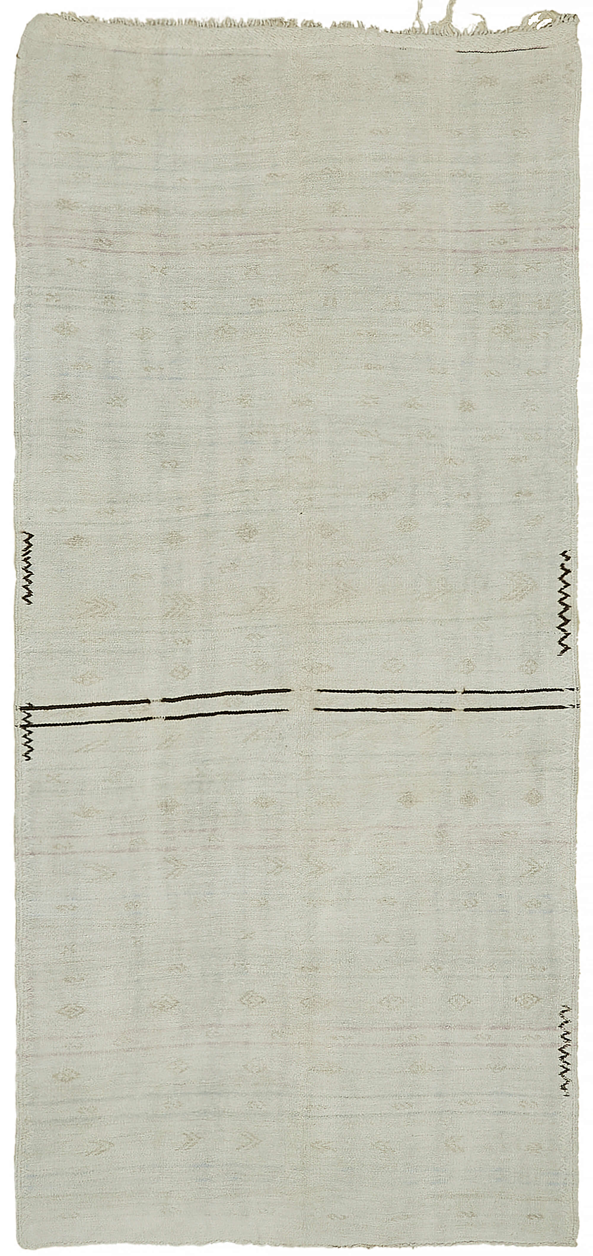 5x11 White Hemp Kilim Rug - 44874