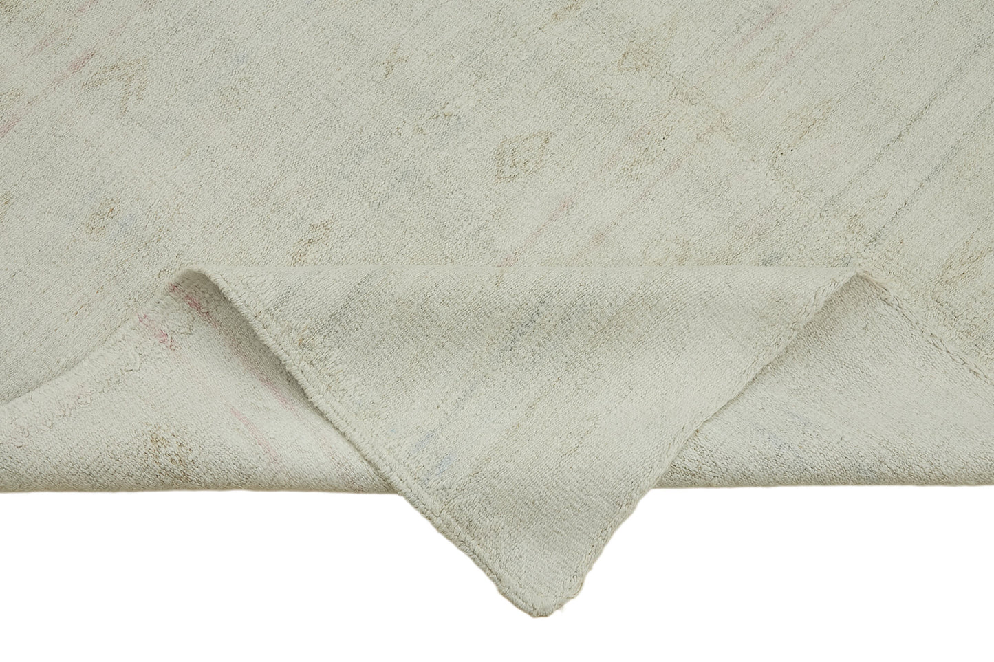 5x11 White Hemp Kilim Rug - 44874