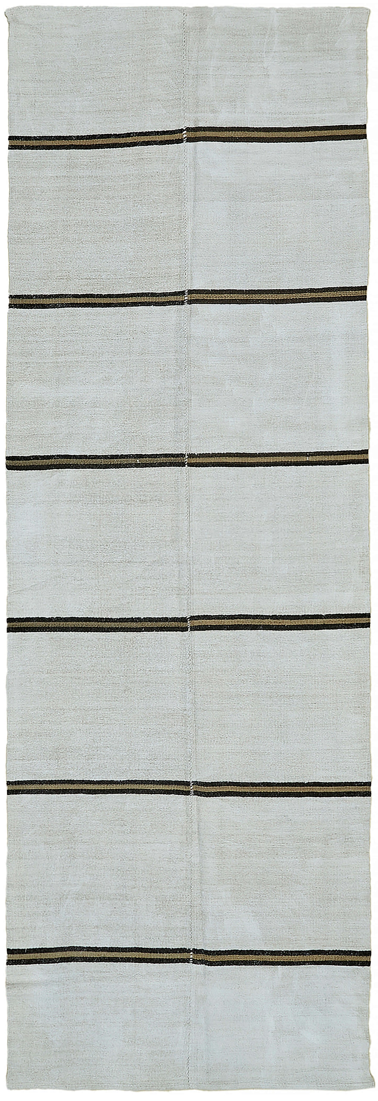 4x12 White Hemp Kilim Rug - 44875