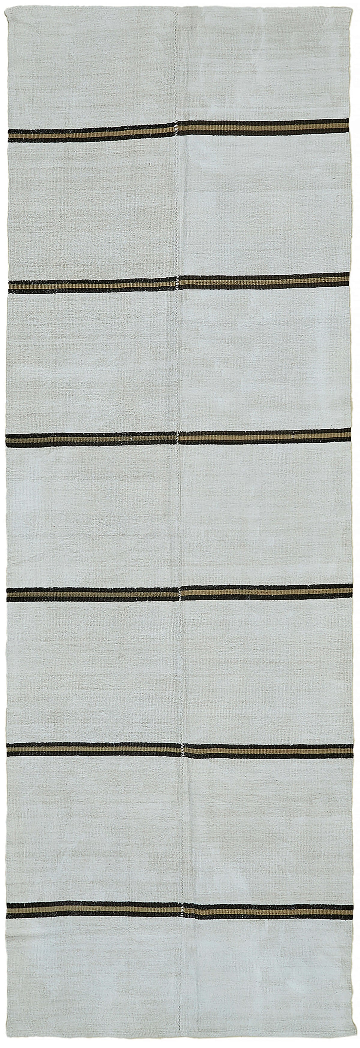 4x12 White Hemp Kilim Rug - 44875