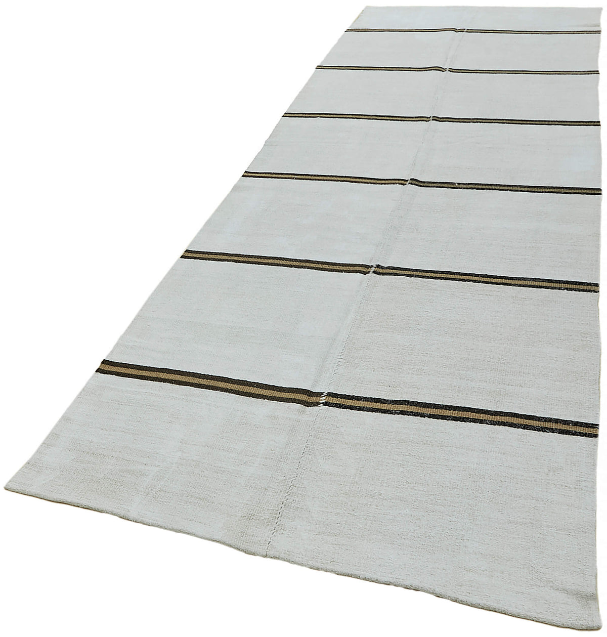 4x12 White Hemp Kilim Rug - 44875