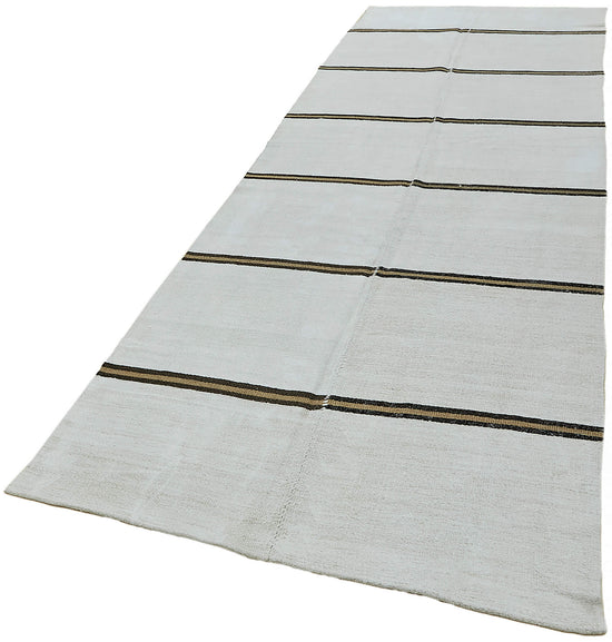 4x12 White Hemp Kilim Rug - 44875
