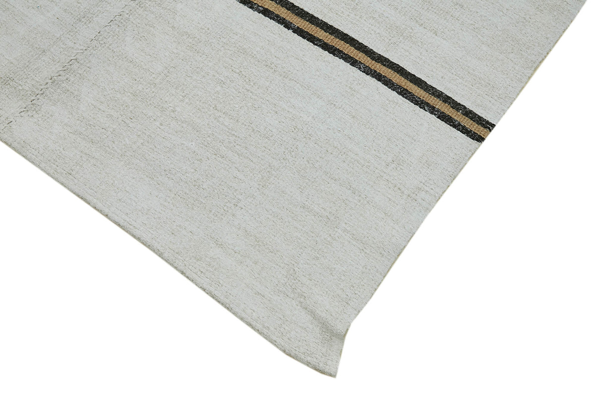 4x12 White Hemp Kilim Rug - 44875