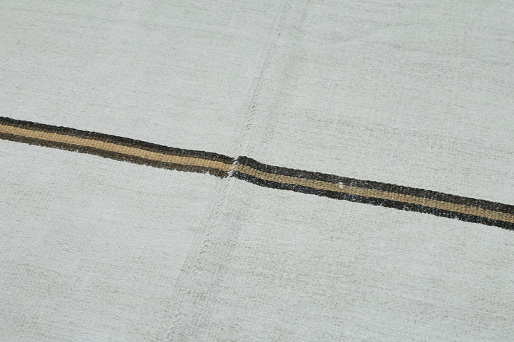 4x12 White Hemp Kilim Rug - 44875