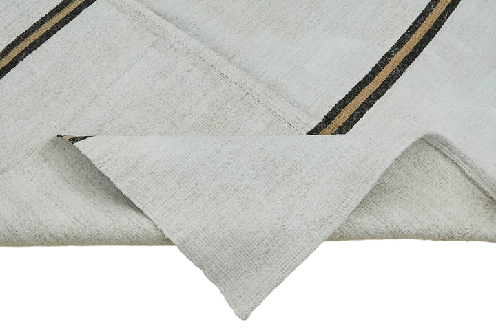 4x12 White Hemp Kilim Rug - 44875