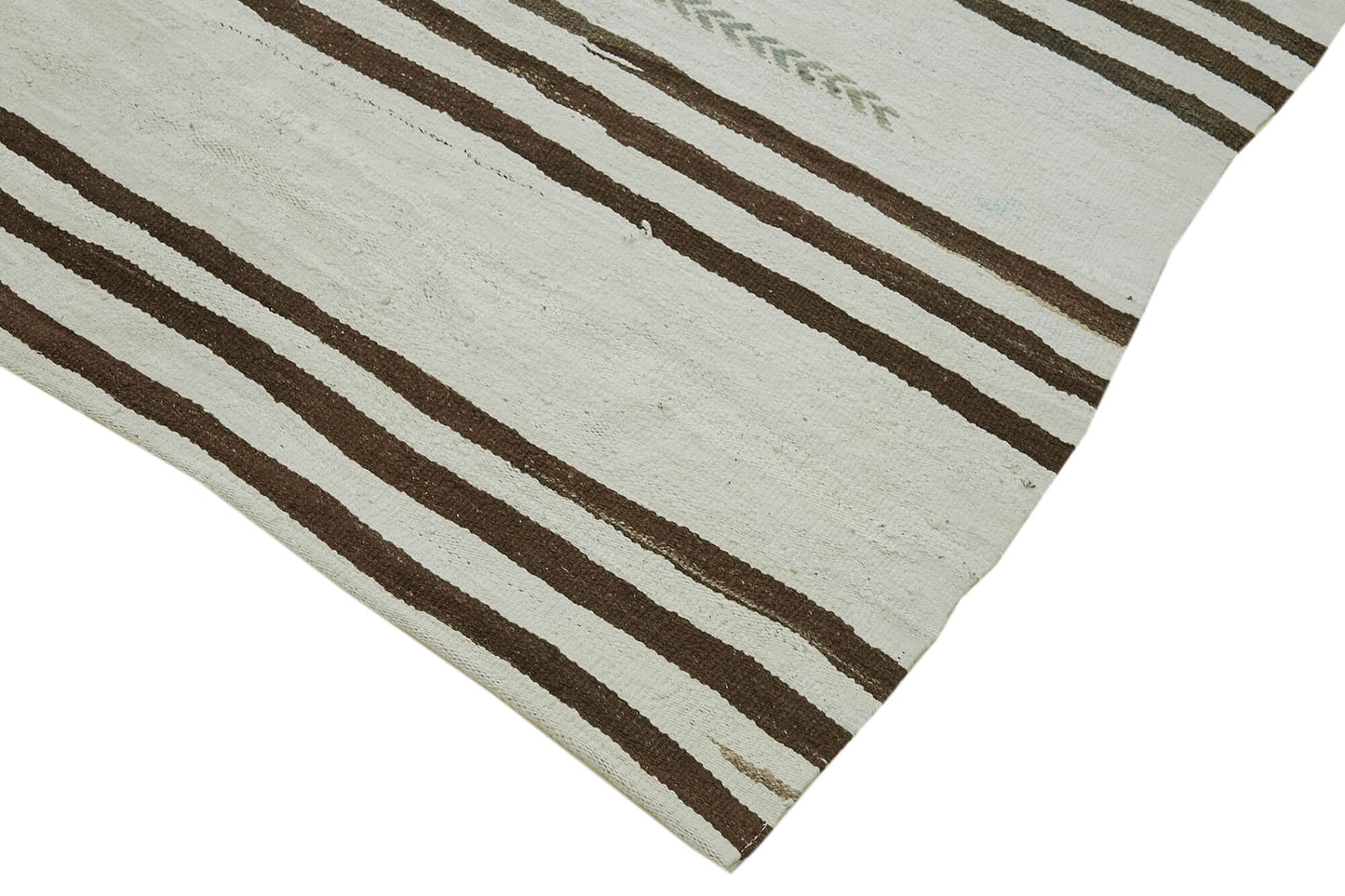 5x13 White Hemp Kilim Rug - 44876