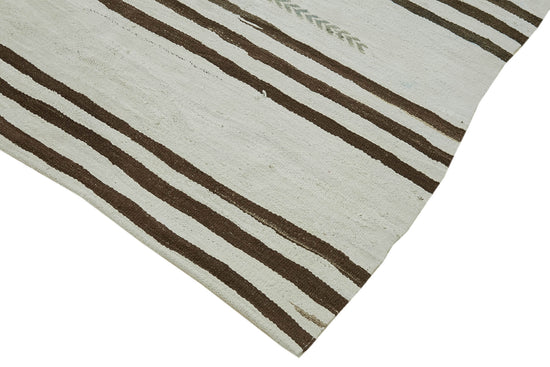 5x13 White Hemp Kilim Rug - 44876
