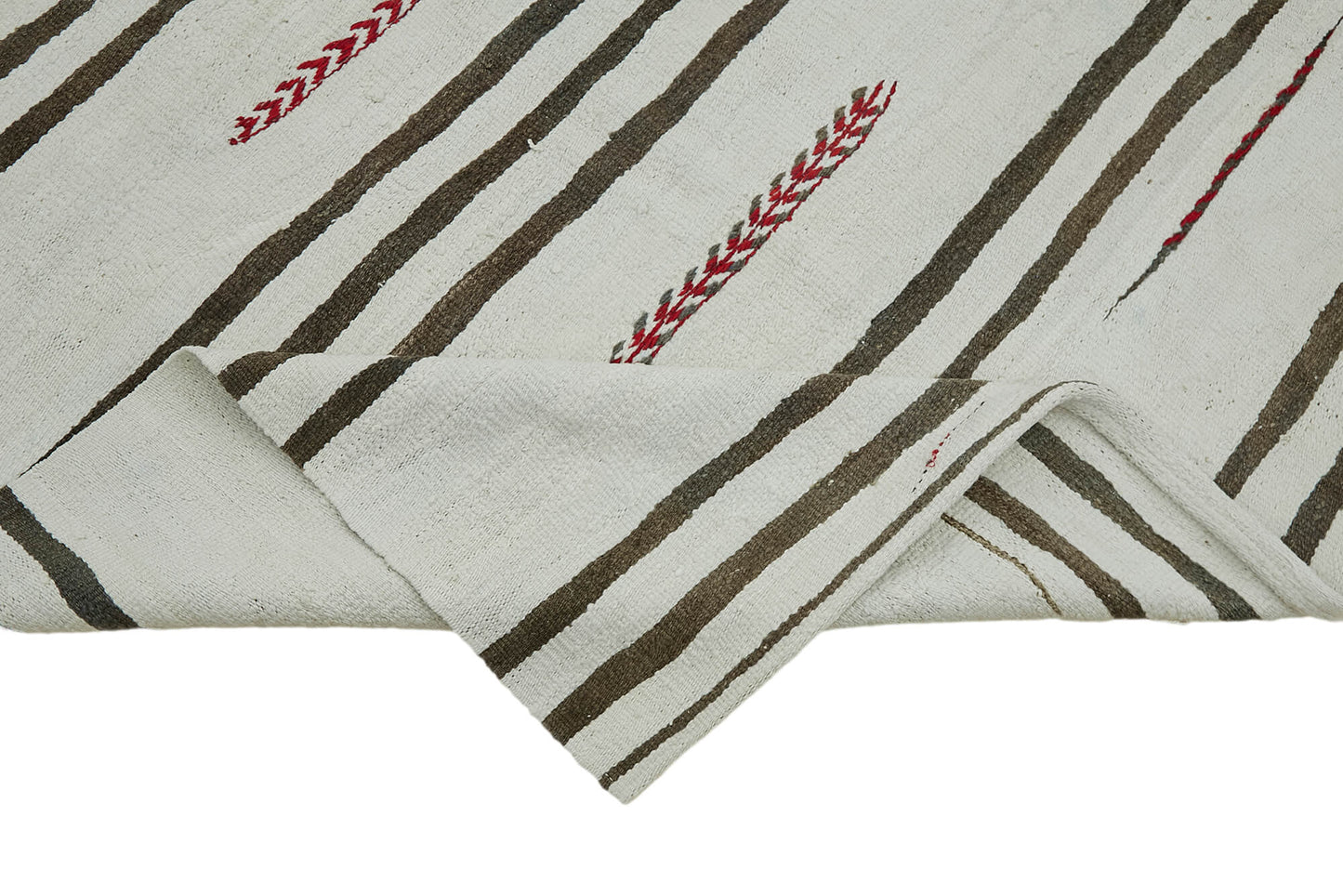 5x13 White Hemp Kilim Rug - 44876