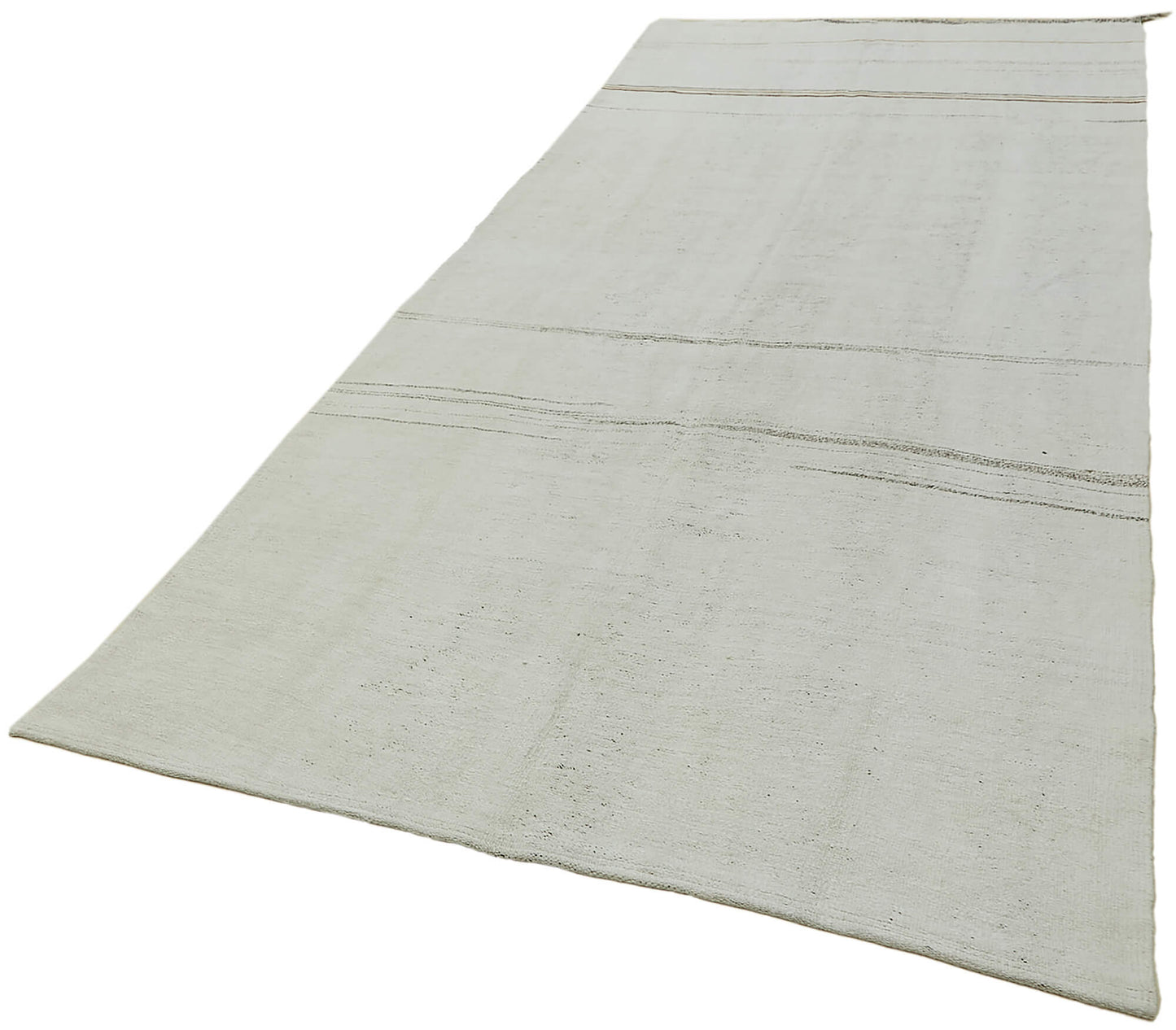 5x11 White Hemp Kilim Rug - 44877