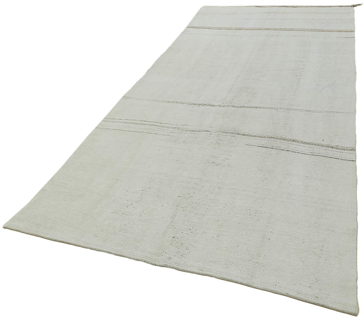 5x11 White Hemp Kilim Rug - 44877
