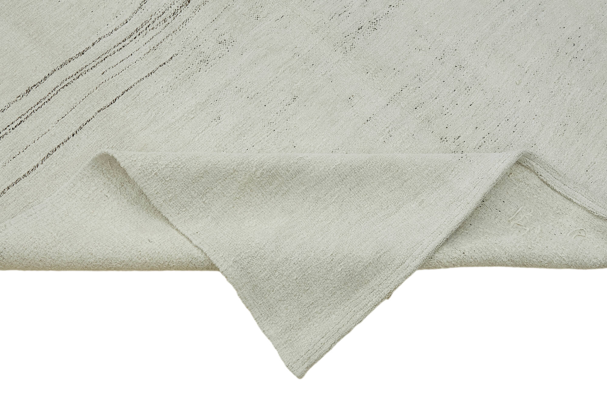 5x11 White Hemp Kilim Rug - 44877