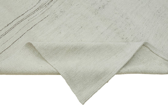 5x11 White Hemp Kilim Rug - 44877